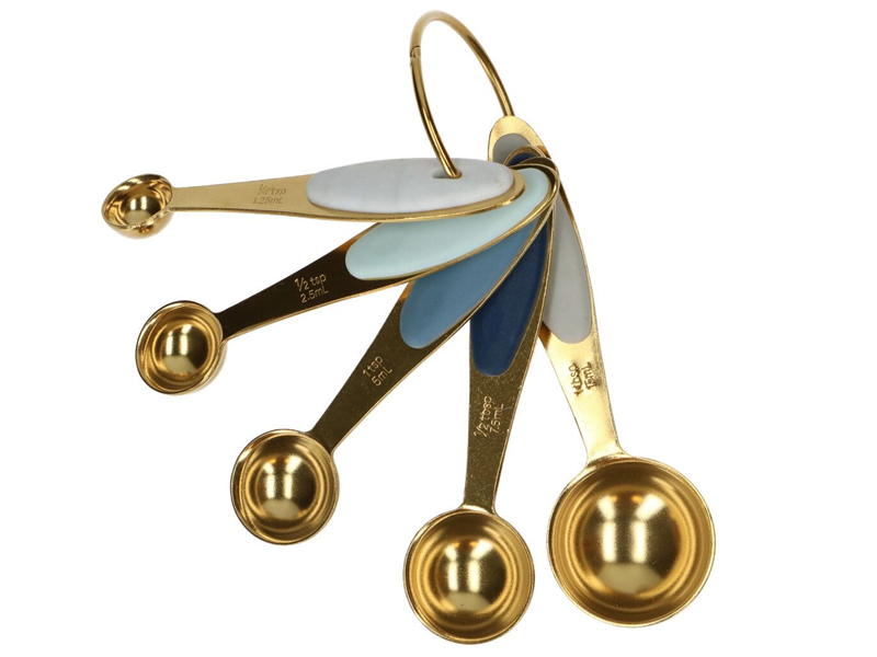 Wilton Gouden Metalen Maatlepels 5 stuks