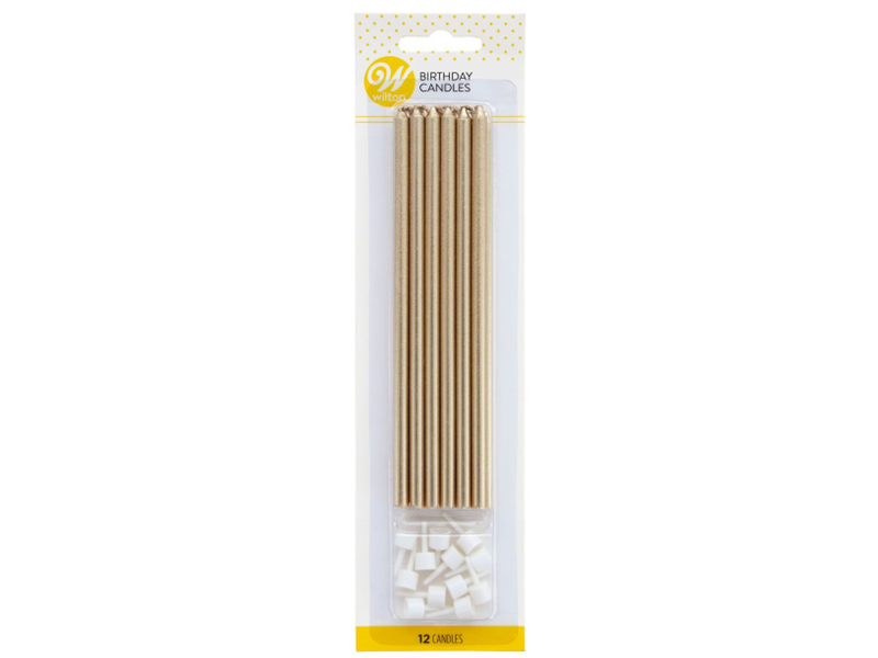 Wilton Birthday Candles Tall Gold pk/12