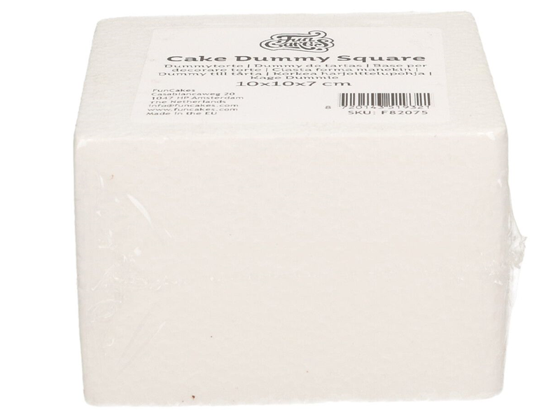 Taart Dummy Vierkant 10x10x7 cm