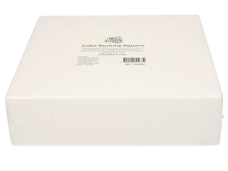 Taart Dummy Vierkant 25x25x7 cm