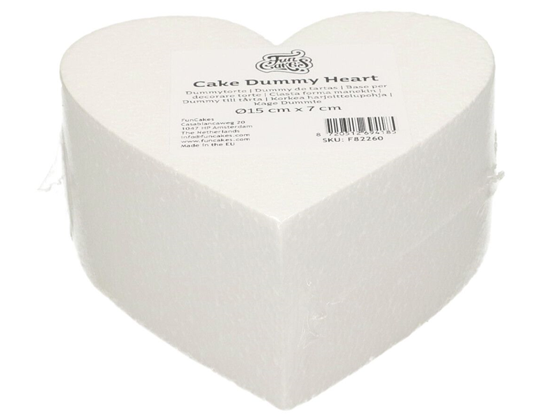 Taart Dummy Hart Ø15 cm x 7 cm