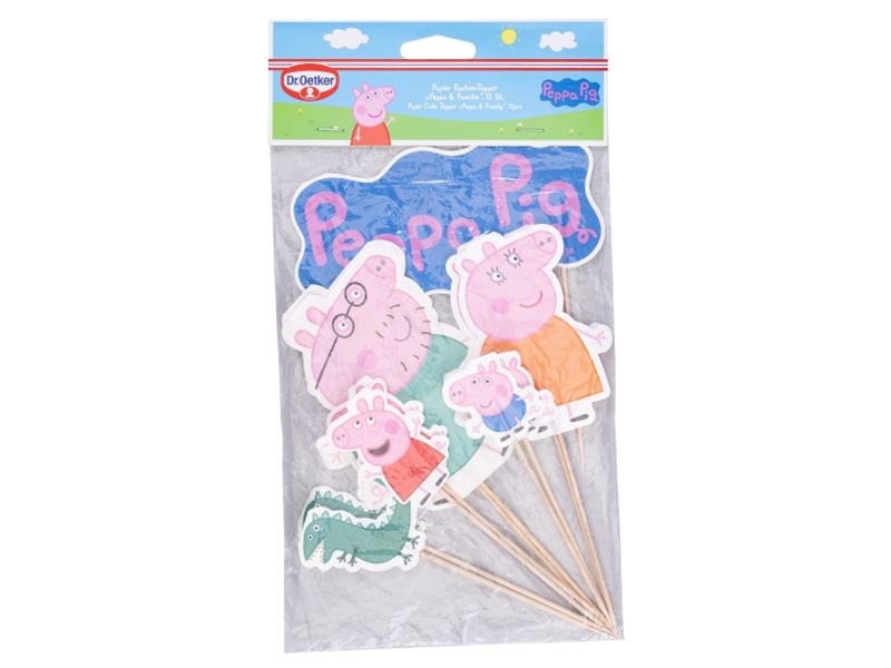 Dr. Oetker Peppa Pig & Familie - Taart Toppers pc/12