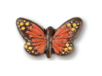 Chocolade decoratie Vlinders Rood - 6 stuks