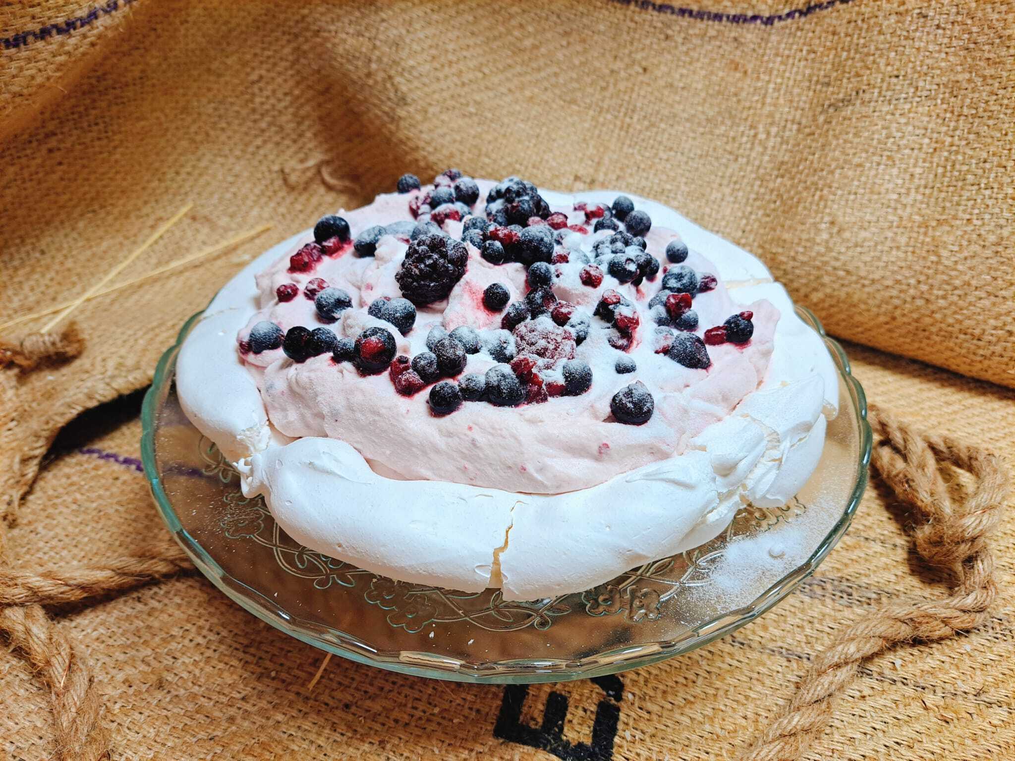 Bakpakket Pavlova met Framboos