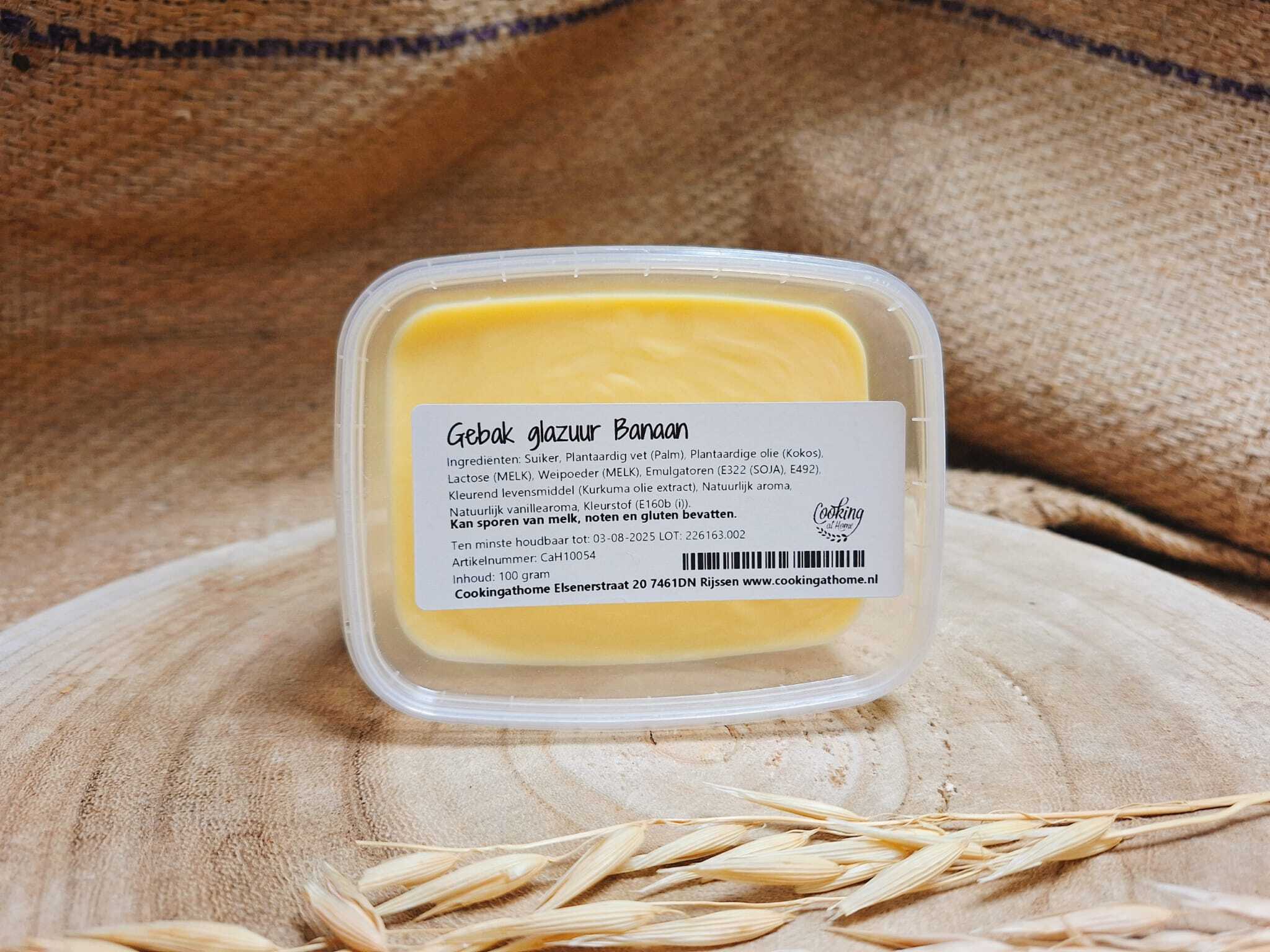 Gebak glazuur Banaan - 100 gram - NIEUW