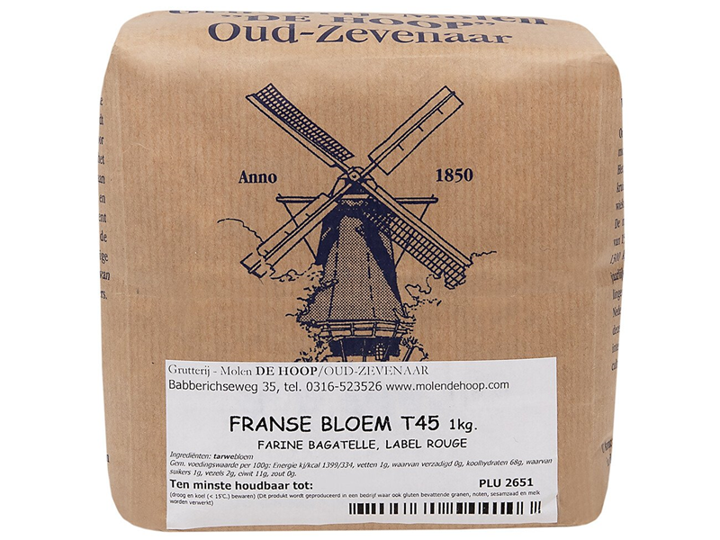 Molen de Hoop Franse Tarwebloem T45 1kg (Farine Bagatelle)