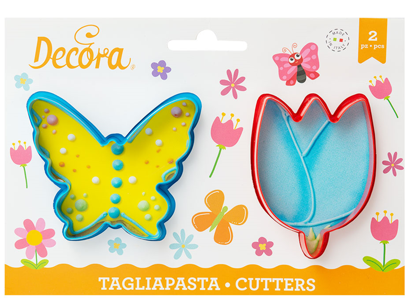 Decora Koekjes uitsteker Vlinder/bloem