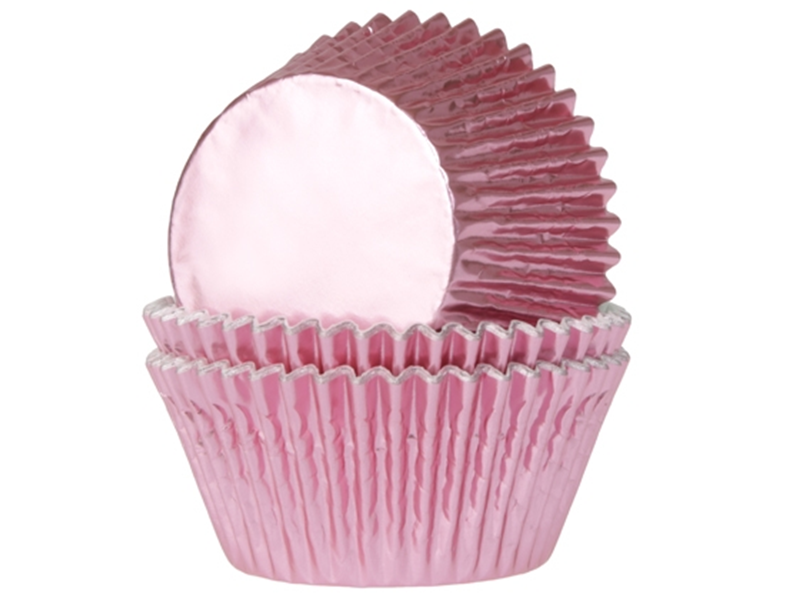 Cupcake cups Folie Baby Roze 51x38