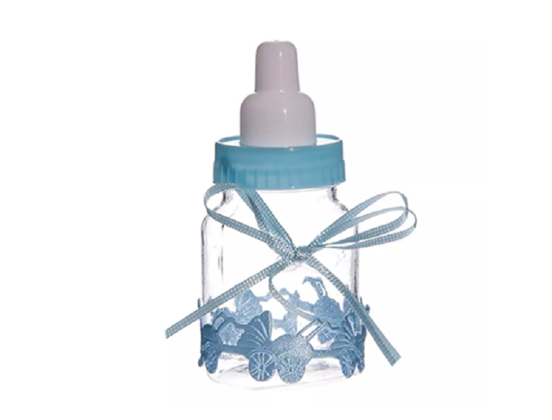 Baby zuigfles Blauw 9cm per stuk