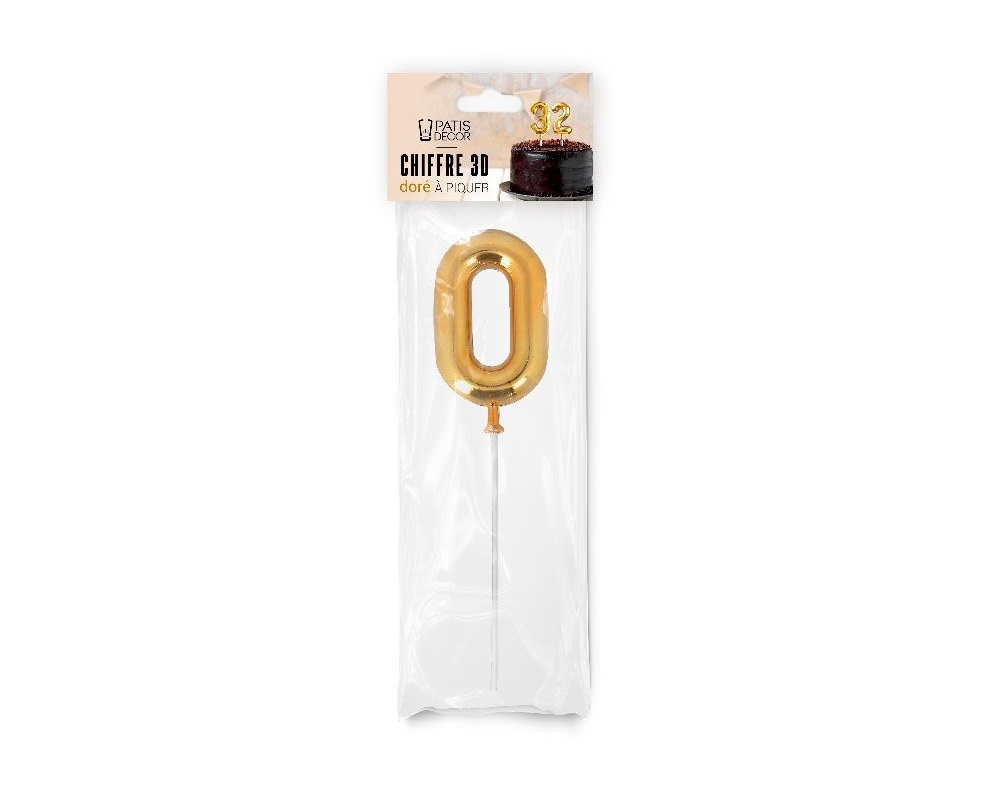 Taarttopper 0 Ballon Goud**