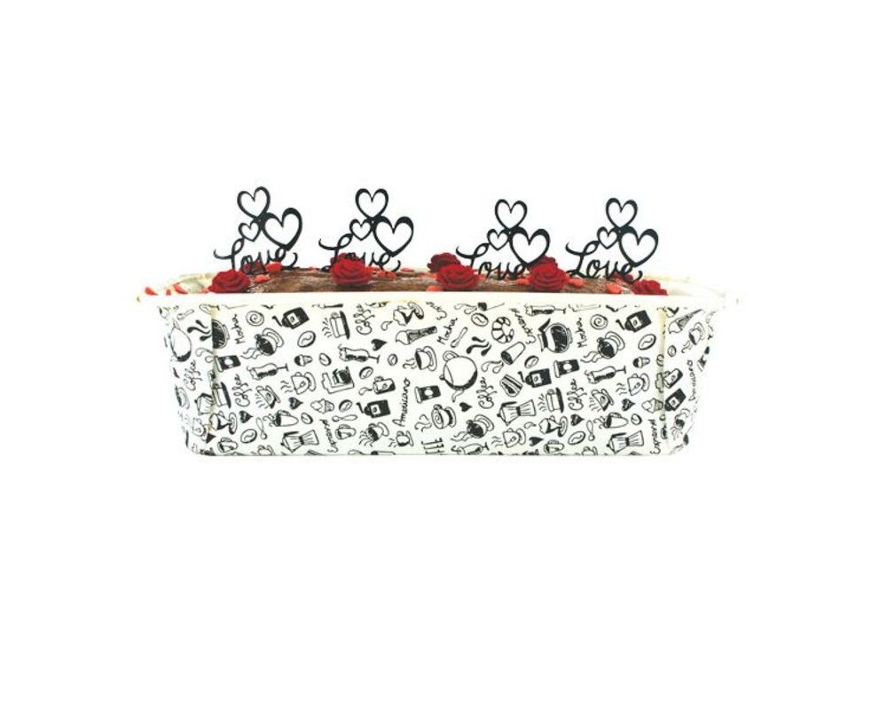 Wegwerp bakvorm Coffee Wit per stuk 23x11x6cm