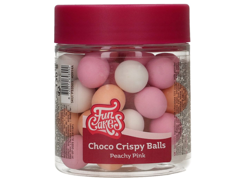 FunCakes Choco Crispy Ballen - Peachy Pink