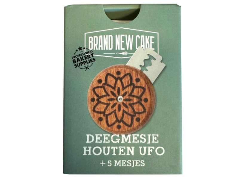 BrandNewCake Deegmesje Houten UFO (incl. 5 mesjes)