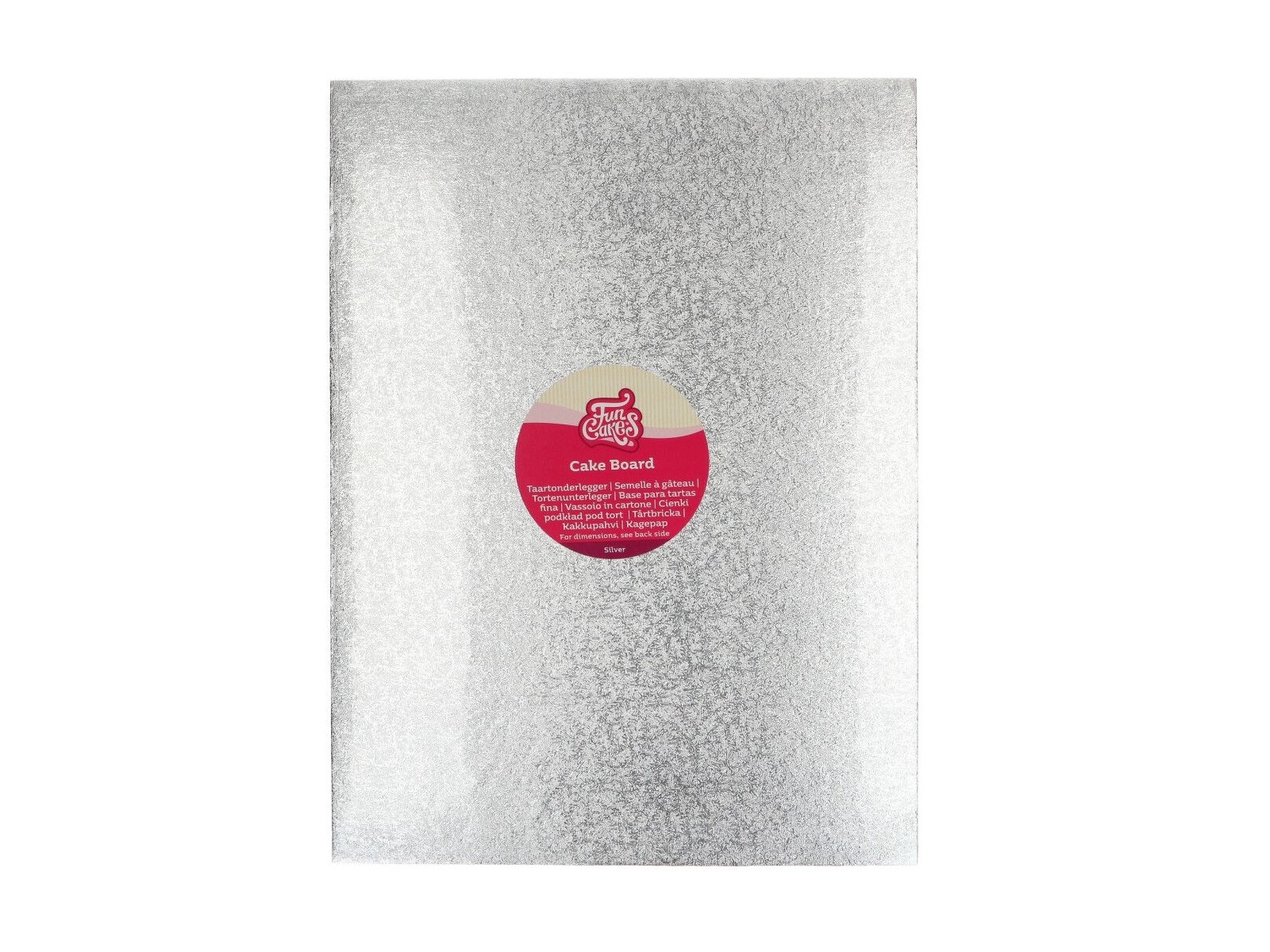 Cake Board Rechthoek Zilver - 40,5 x 30,5 cm