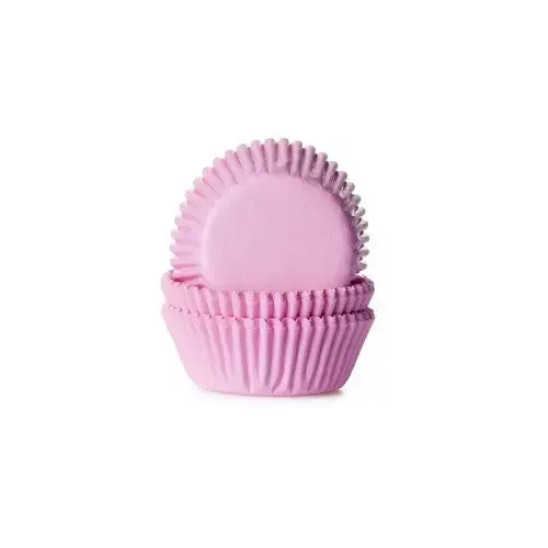 HoM Cupcake cups Mini - Effen roze