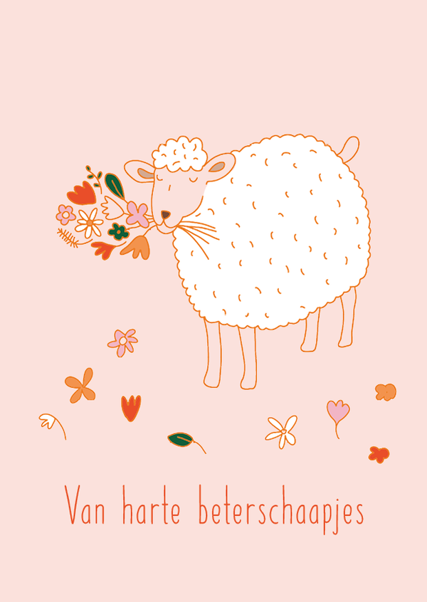 Van Harte Beterschaapjes Kaartje