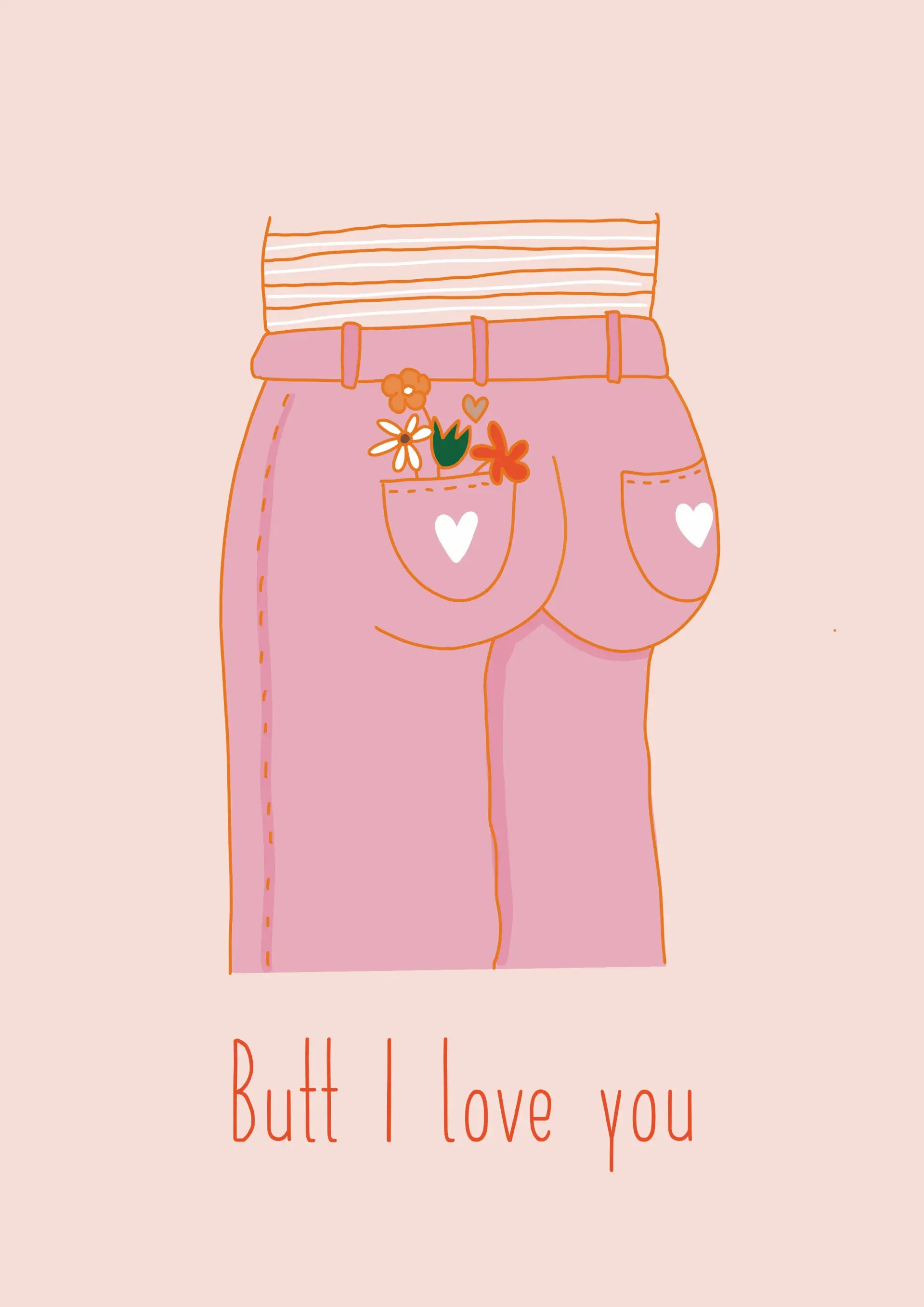 Butt I Love You Kaartje