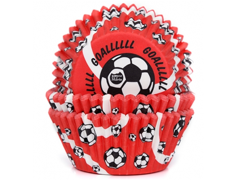 HoM Cupcake cups Goal Rood 50 stuks