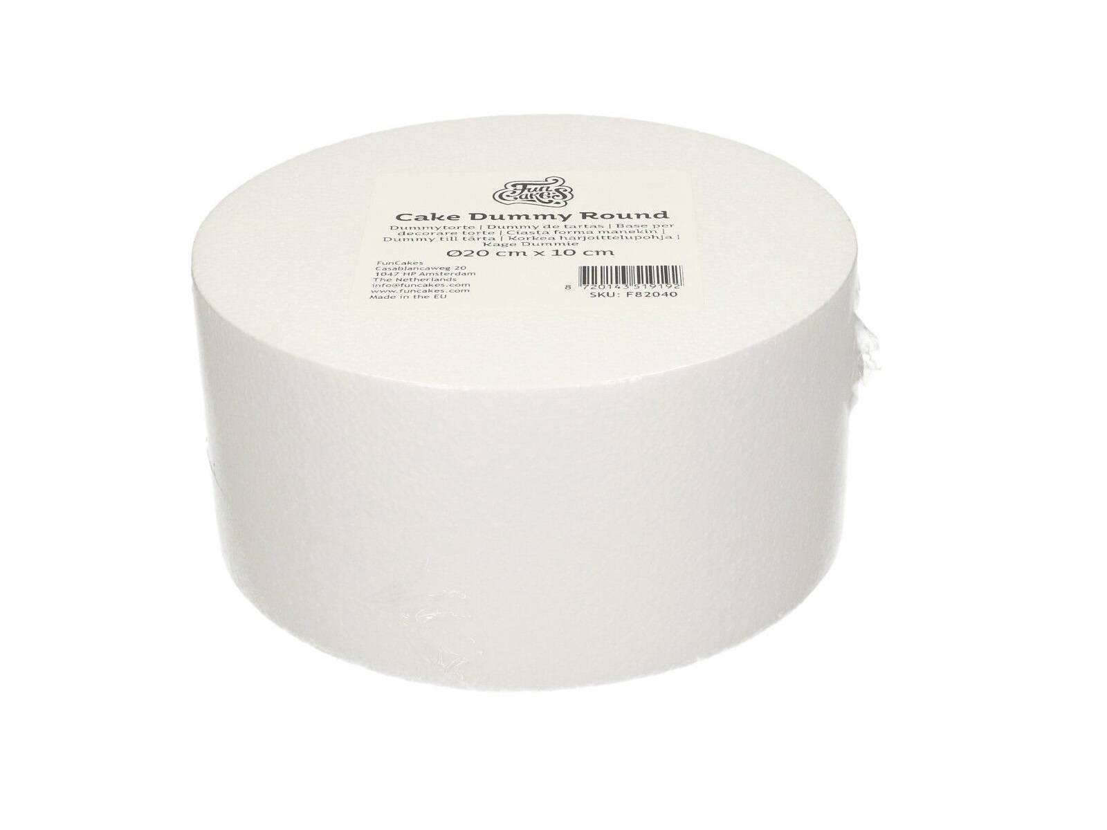 Taart Dummy Rond 20x10 cm