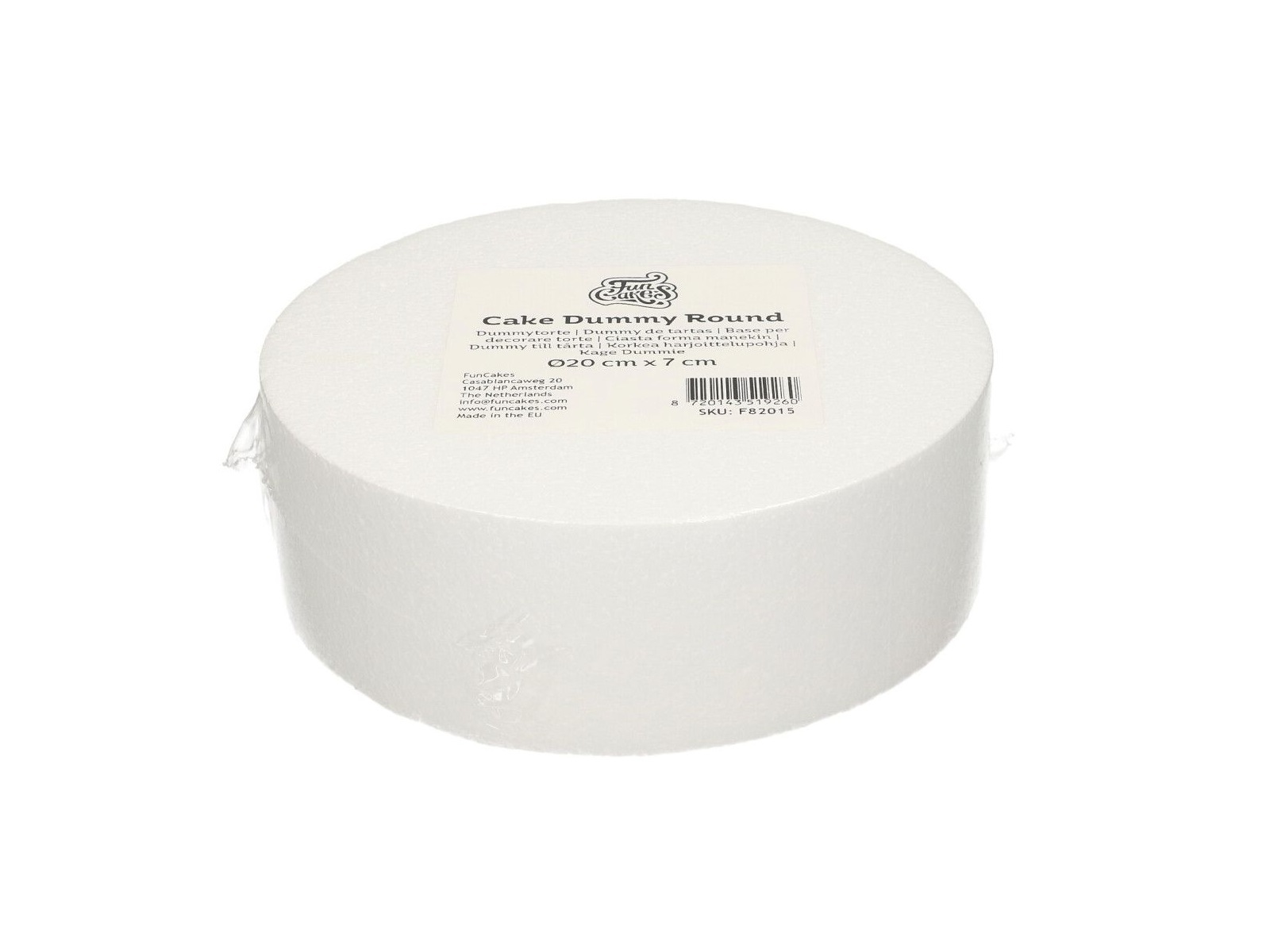 Taart Dummy Rond 20x7 cm