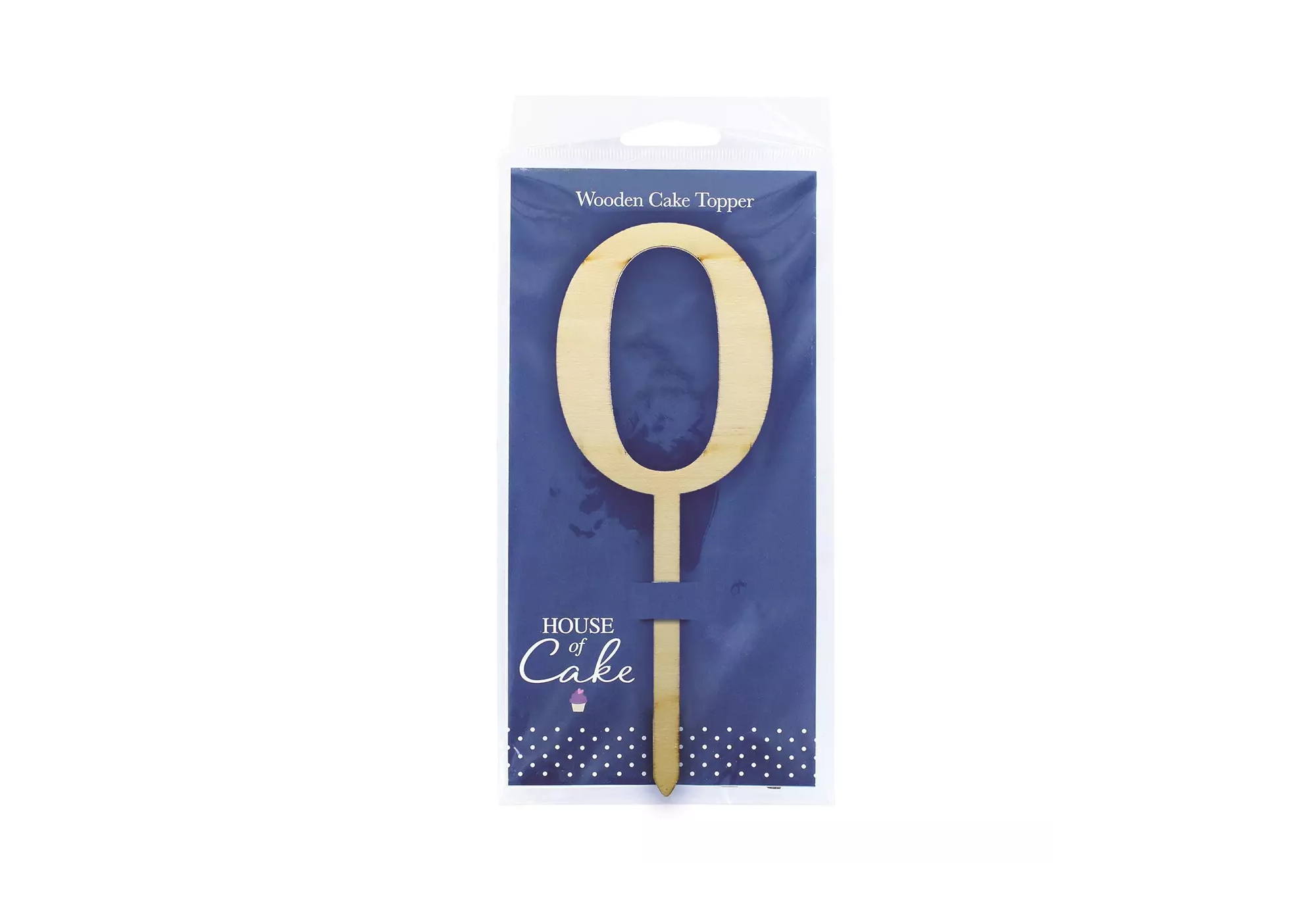 Culpitt Taarttopper Cijfer 0 Hout 63x183mm**