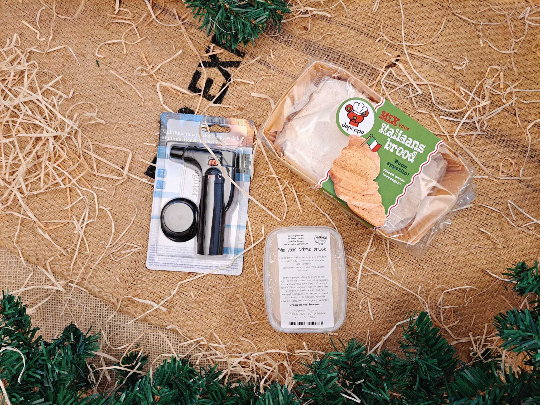 Cadeaupakket 'Italian bread & Creme Brulee'