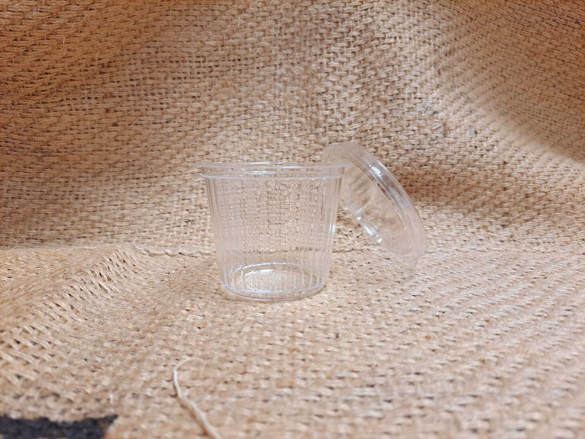 Lepelbakje Ribbel 125ml met deksel