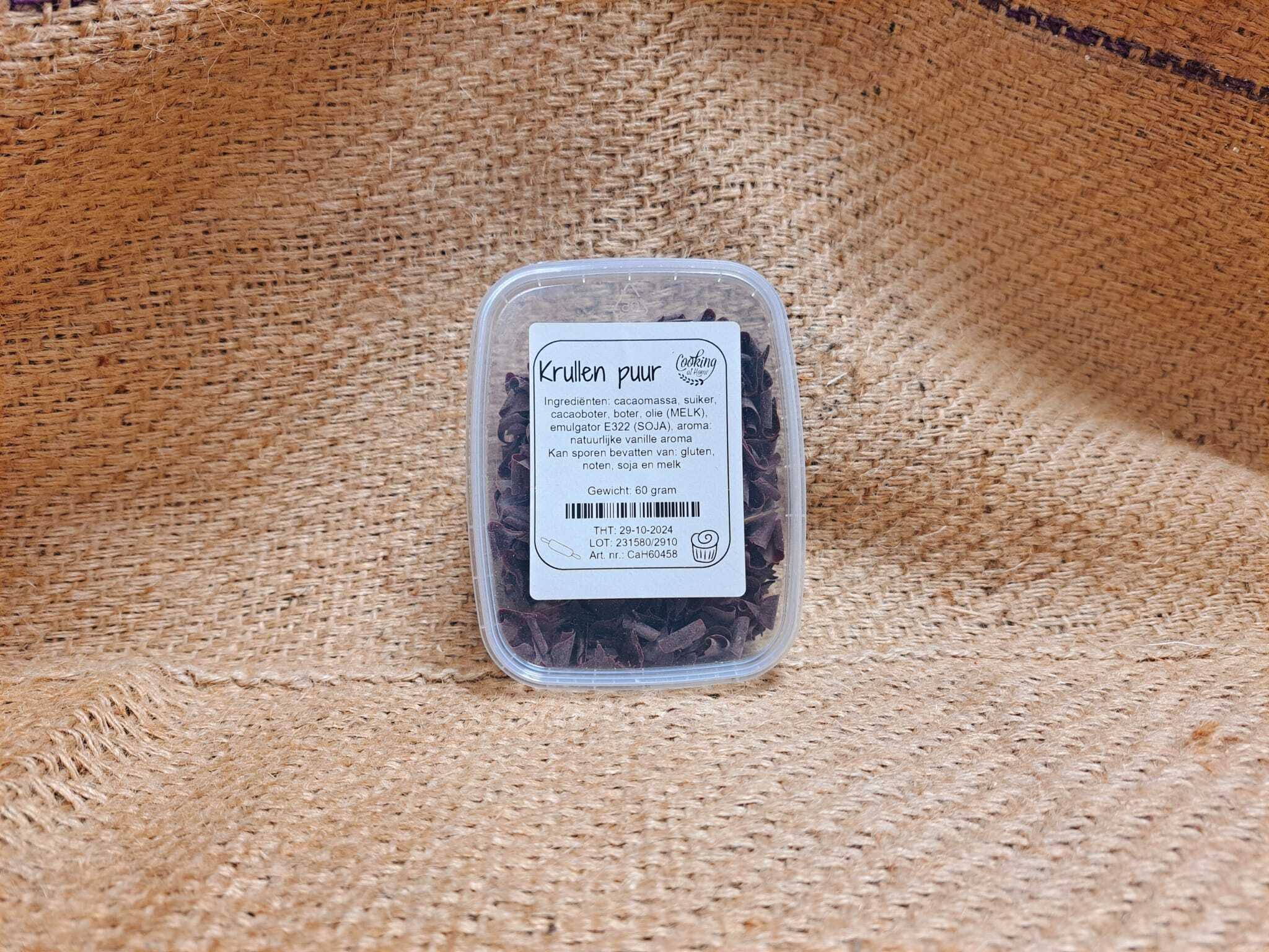 Chocolade krullen Puur 60 gram