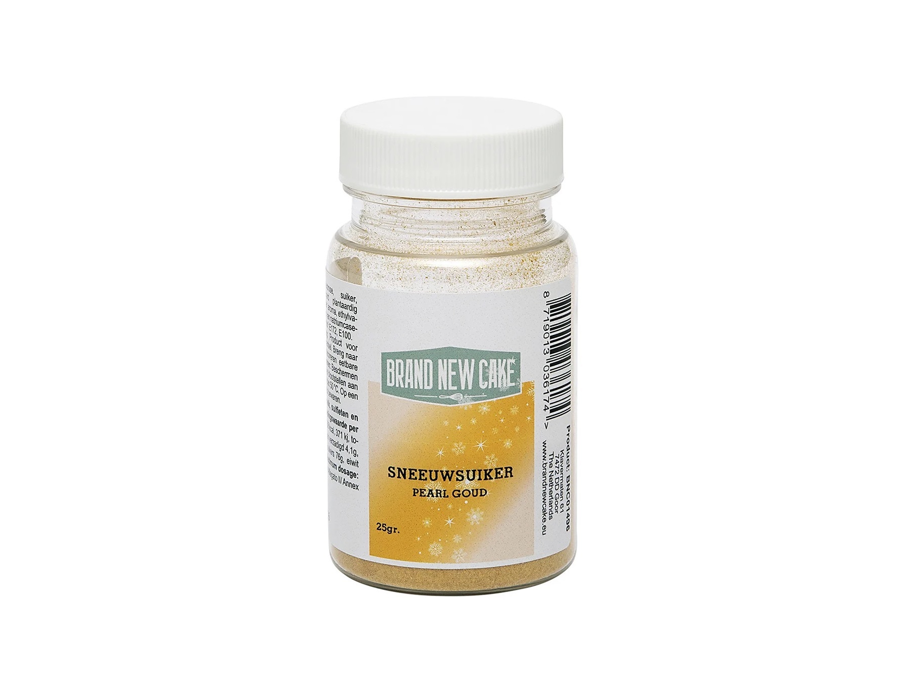 BrandNewCake Sneeuwsuiker Pearl Goud 25g