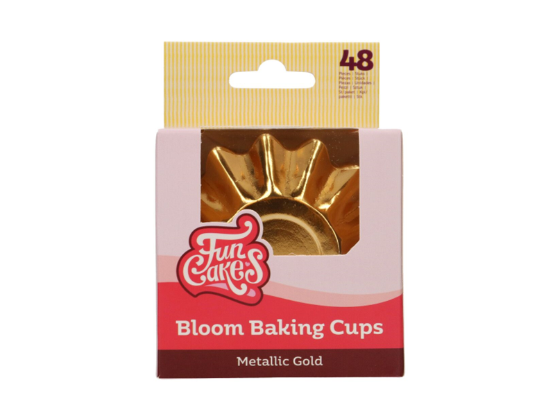 FunCakes Bloom Cupcake Cups - Metallic Goud pk/48
