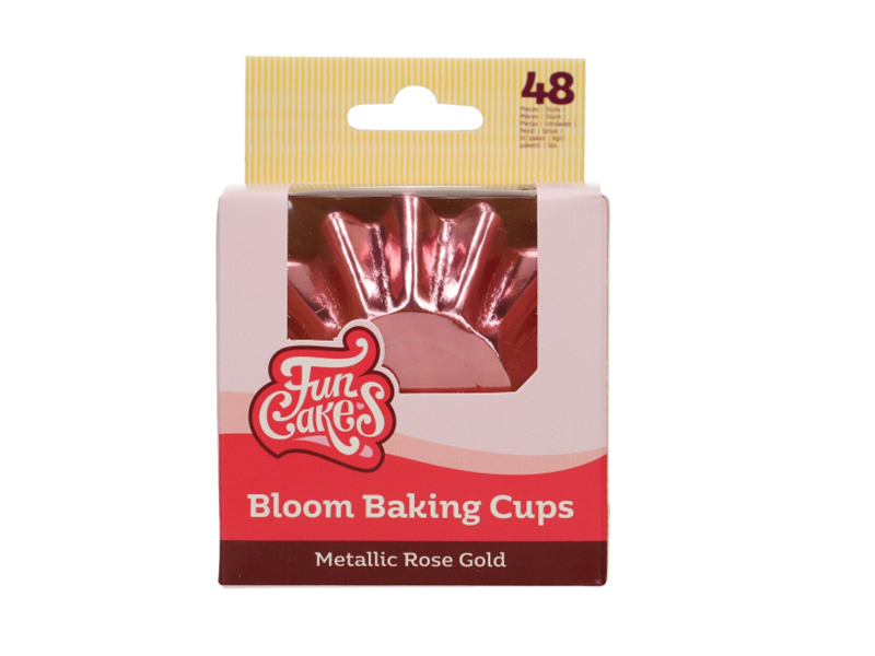 FunCakes Bloom Cupcake Cups - Metallic Rosé Goud pk/48