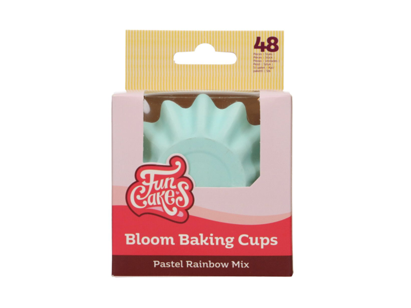FunCakes Bloom Cupcake Cups - Pastel Regenboog Mix pk/48