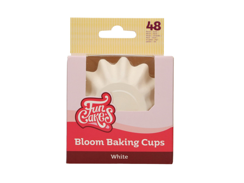FunCakes Bloom Cupcake Cups - Wit pk/48