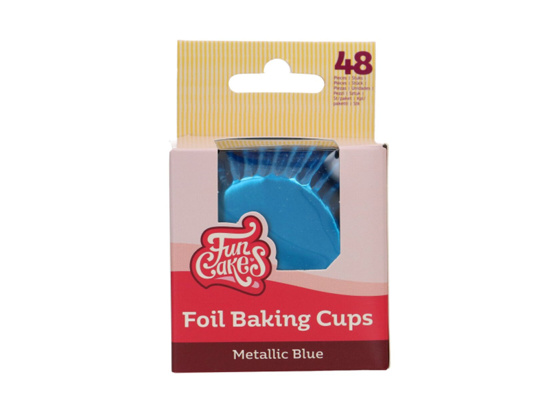 FunCakes Folie Cupcake Cups - Metallic Blauw pk/48