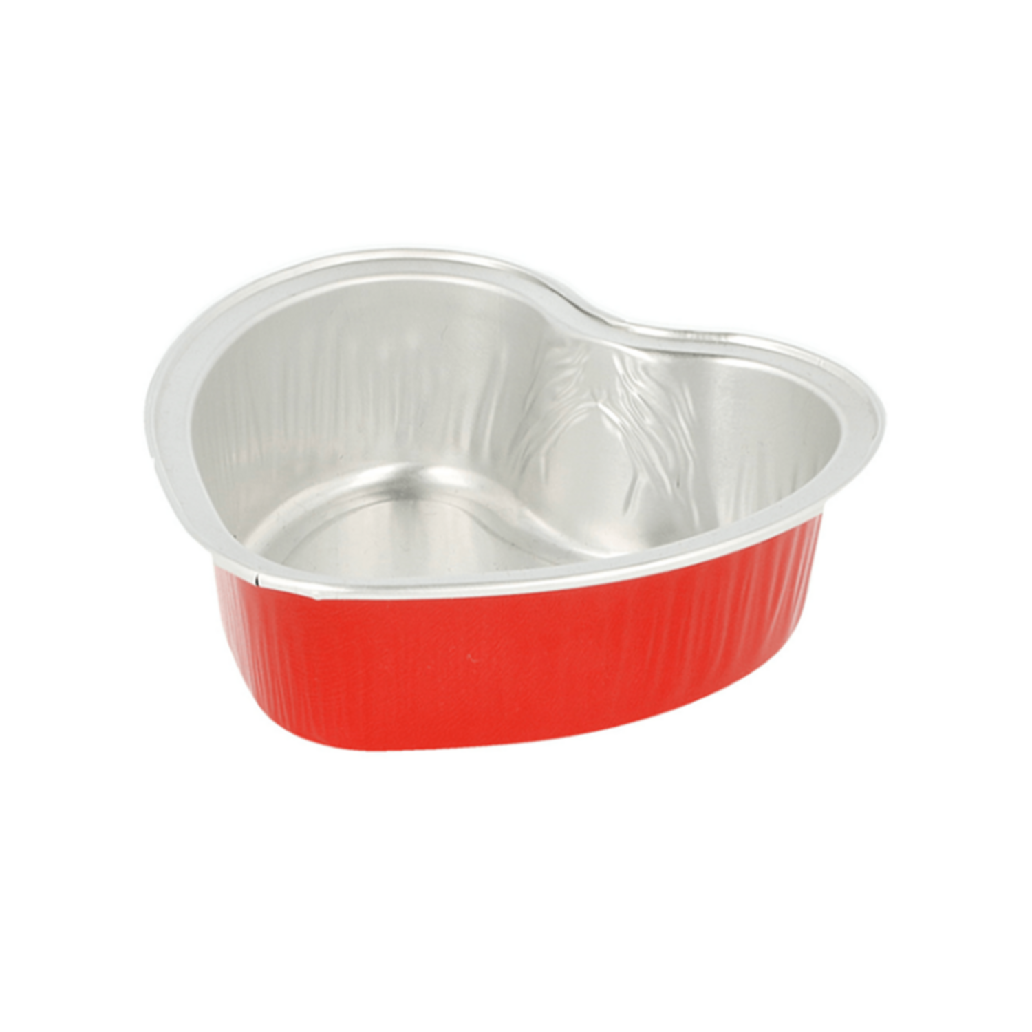 Aluminium Wegwerp Bakvormpje Hart Rood per 6