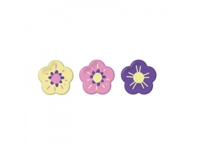 Chocolade decoratie Bloemen 3 kleuren 24st