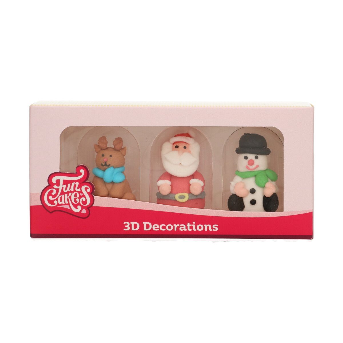 FUNCAKES2021_F50315_FUNCAKES_EDIBLE_DECORATIONS_CHRISTMAS_FIGURES_JPG FunCakes Suikerdecoratie 3D Kerstfiguren Set/3