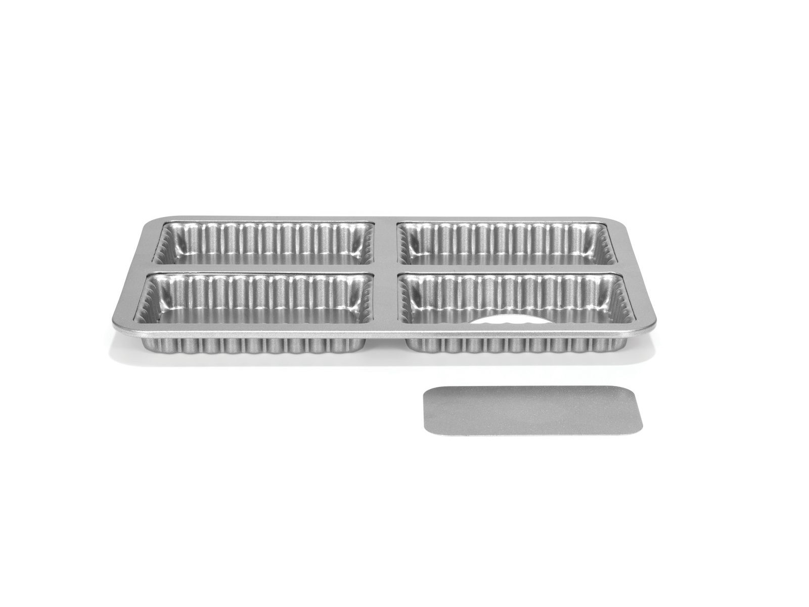 Patisse Silver-Top Mini Quichevorm Losse bodem 4 vaks 13x8cm