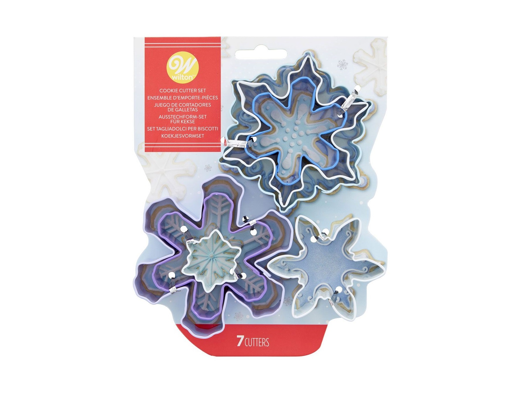 WILTON2021_02-0-0383_WILTON_COOKIE_CUTTER_SET_SNOWFLAKE_JPG_1 Wilton Koekjes Uitsteker Assorti Sneeuwvlokken Set/7