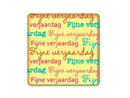 Chocolade decoratie ''Fijne verjaardag'' - 12 stuks