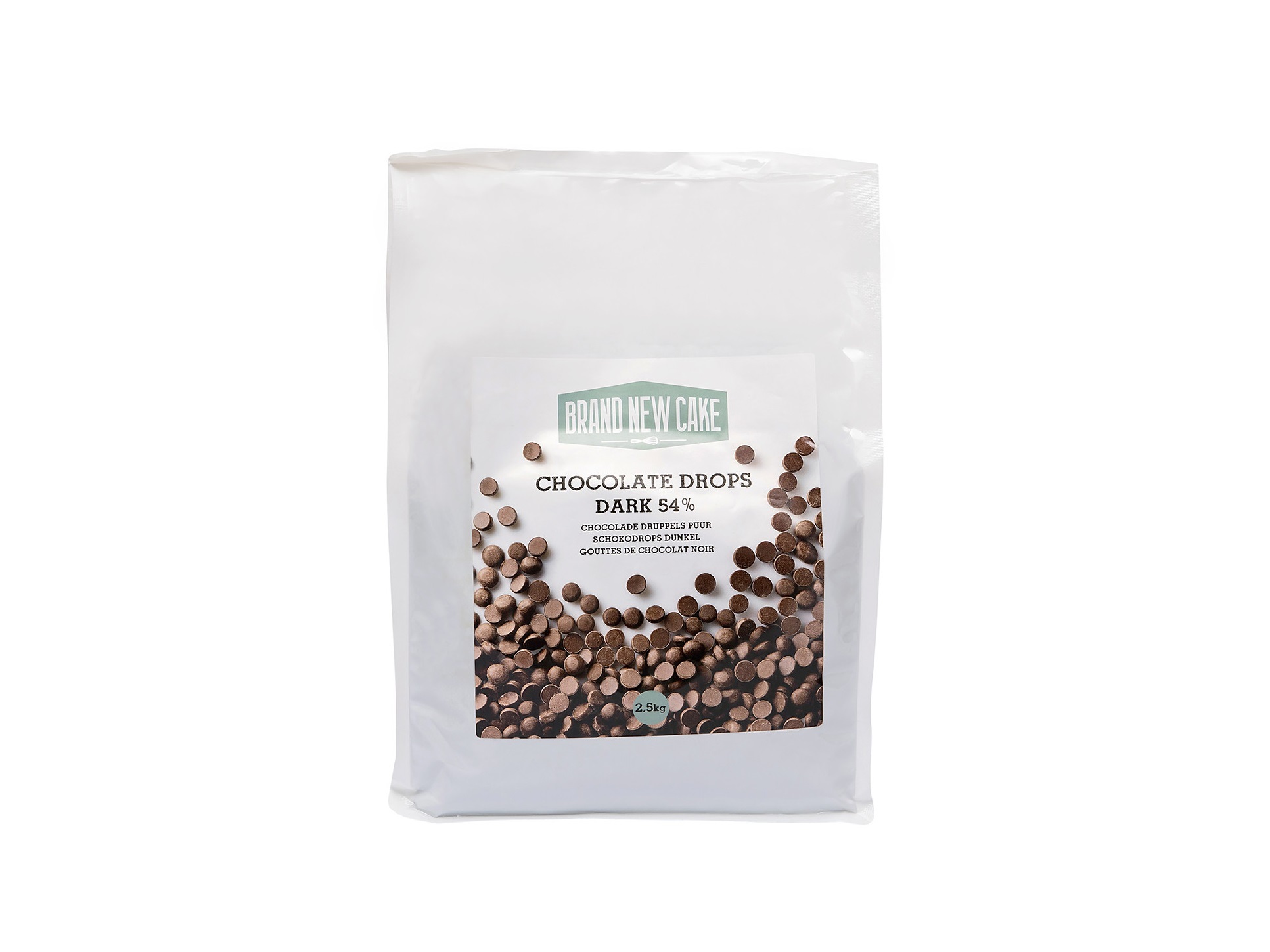 BrandNewCake Chocolade Druppels Puur (54%) 2,5kg