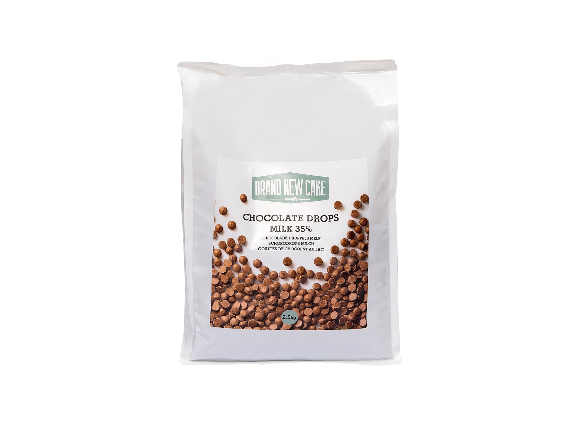 BrandNewCake Chocolade Druppels Melk (35%) 2,5kg