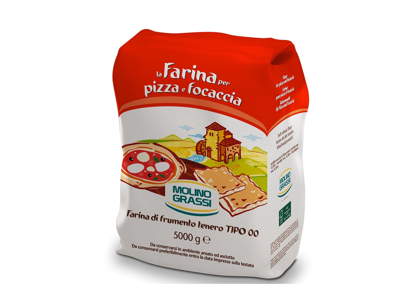 Italiaanse Bloem Farina Tipo 00 (Pizza-Focaccia) 5kg