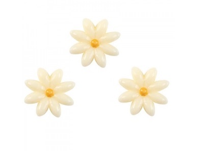 Chocolade decoratie Margriet Wit - 12 stuks