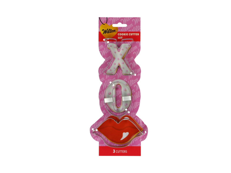 Wilton Koekjesuitsteker Set - Valentines Lips XO pk/3