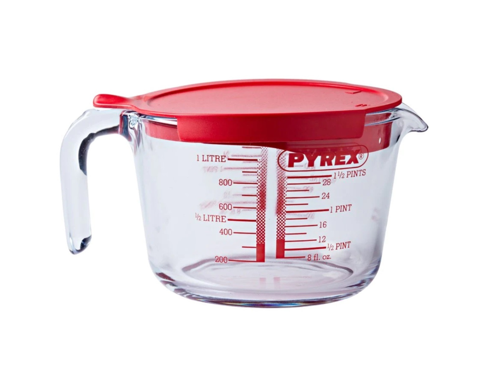 Pyrex Maatbeker met Deksel 1L