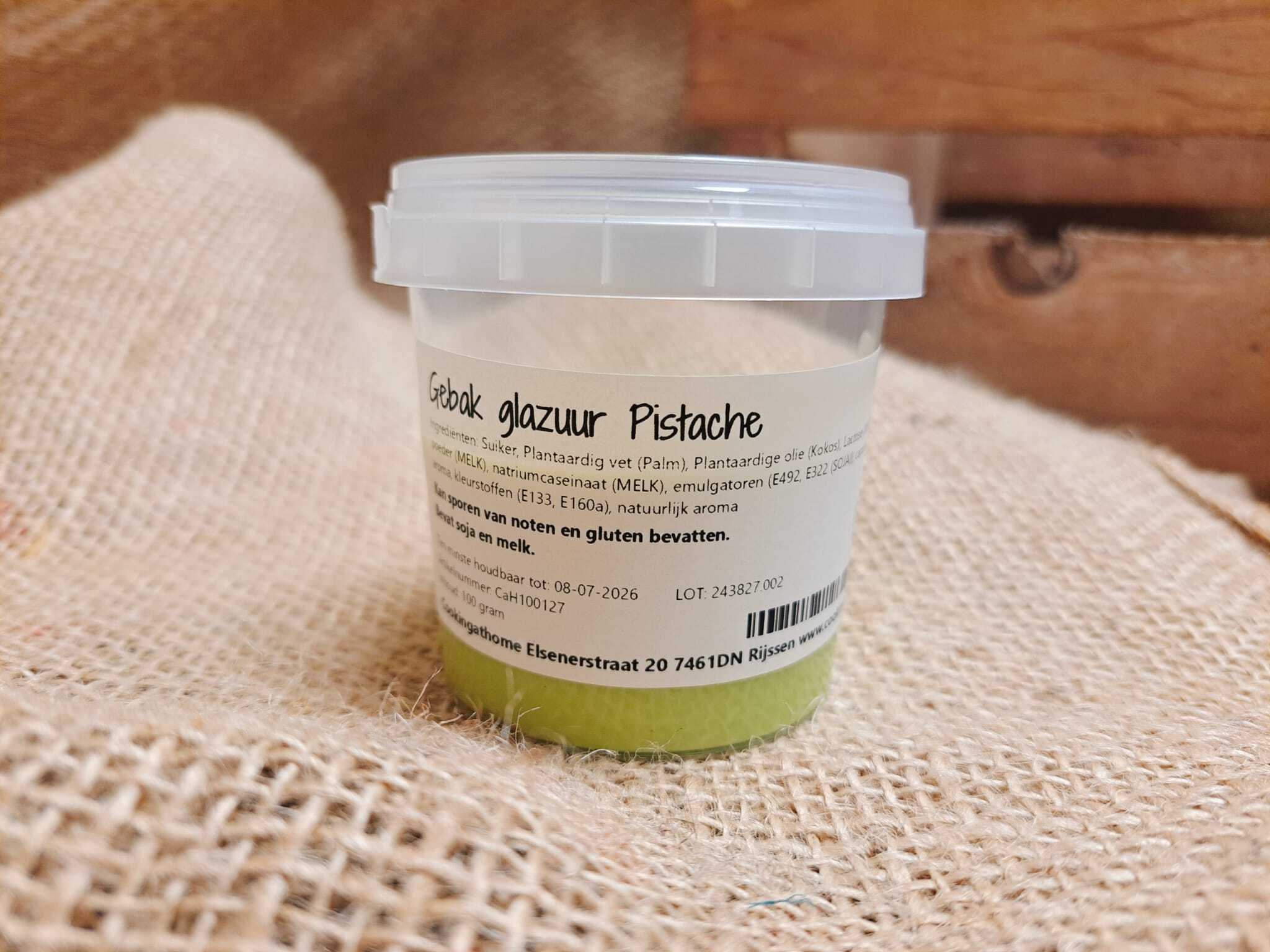 Gebak glazuur Pistache - 100 gram