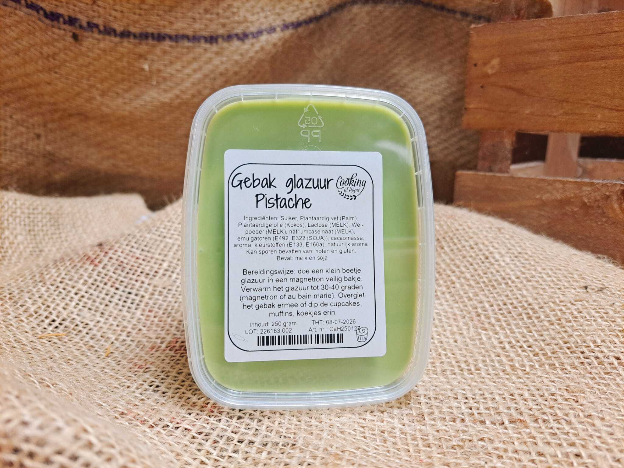 Gebak glazuur Pistache - 250 gram