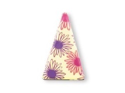 Chocolade driehoek Bloemen 12st.