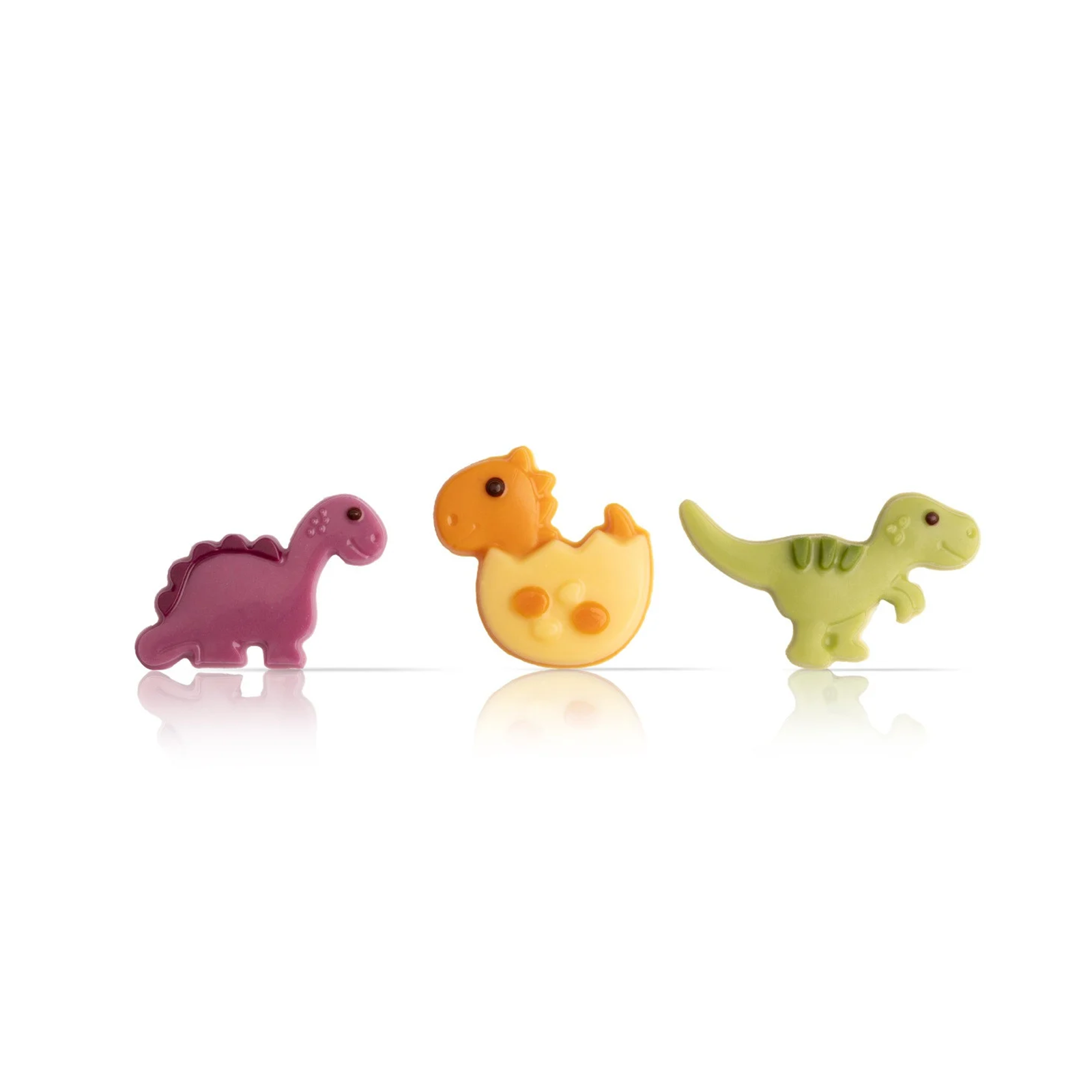 Chocolade decoratie Dinosaurus - 6 stuks